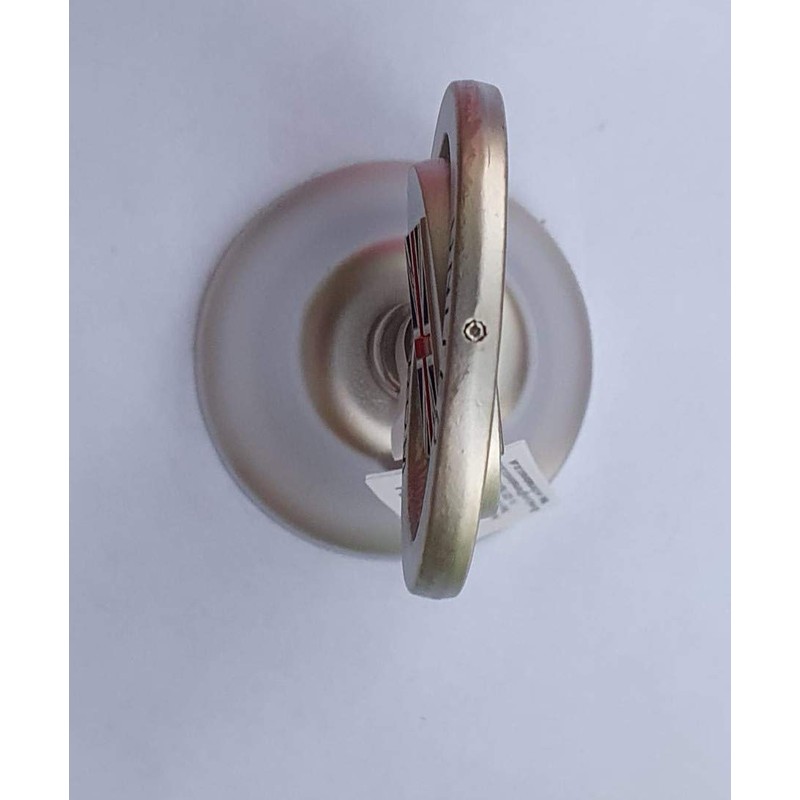 Union Jack Bell - Pewter Effect Metal Spin Bell with