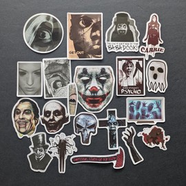 Horror Stickers, Horror Decals, 20pk