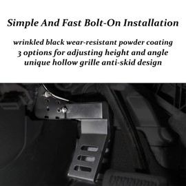 KMFCDAE Dead Pedal Left Side Foot Rest Kick Panel Fit for Jeep Wrangler JL JLU & Gladiator JT 2018-2023 (Adjustable, Wrinkled Black)