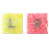 X-Ray Markers - Pastel Yellow and Coral Glitter Epoxy Resin