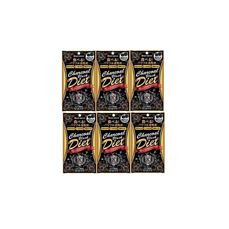 Minami Healthy Foods Charcoal Black Diet, Set of 6, 80