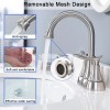 4-Inch 2-Handle Brushed Nickel Bathroom Faucet with Pop-up Drain and