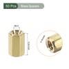 YOKIVE Pack of 50 M2.5 Spacers, Brass Hexagonal PCB Spacer