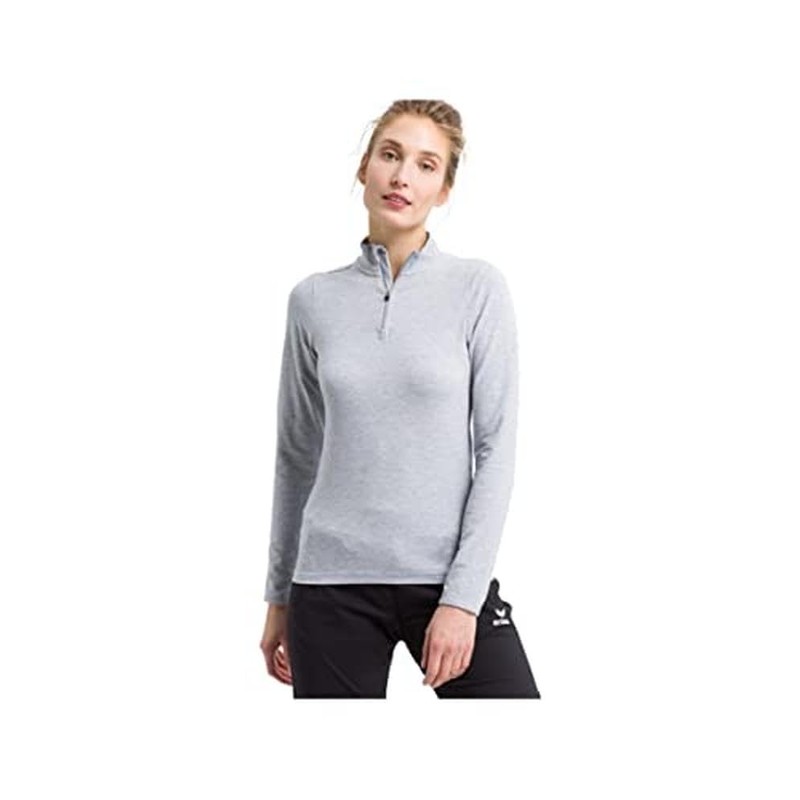 Erima Women's Turtleneck Active Wear, Grey Melange, EU 48