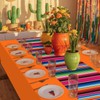 6 Pcs Mexican Fiesta Plastic Tablecloth, Rectangle Disposable Table Cloth