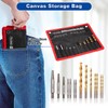 Toolwiz 14pcs Easy Out Screw Extractor Set with Canvas Bag,