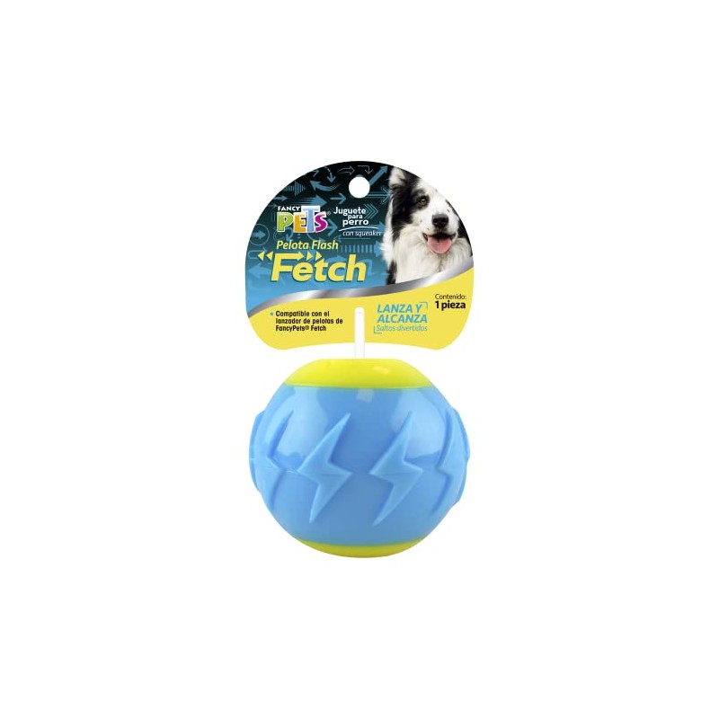 Fancy Pets Pelota Flash con Sonido Fetch para Perros, Tamaño