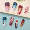 Fall Press on Nails Medium Square Fake Nails with Designs