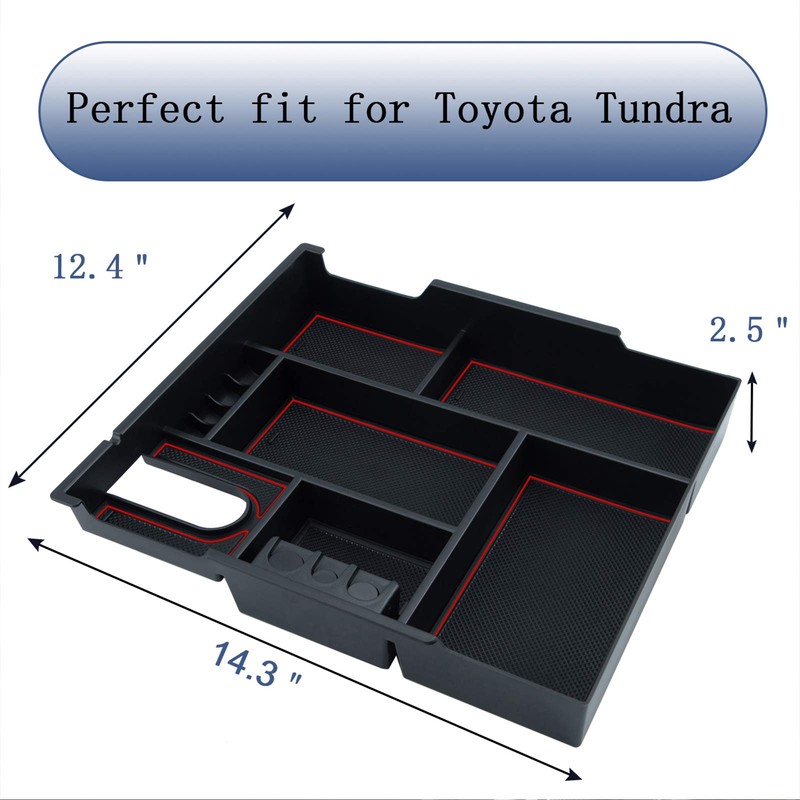 JKCOVER Compatible with Center Console Organizer Tray Toyota Tundra 2014