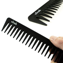 vinsk® Carbon Comb Beard Comb Coarse - Hair Comb for Men | 100% Anti-Static for Beard & Hair | Coarse Styling Comb in Hairdresser Quality | Wide Hair Comb for Perfect Hair Styling Now