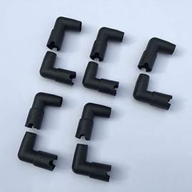 Dutch Bucket / Bato Bucket Siphon Elbows, Hydroponic, Black - 10 Pack