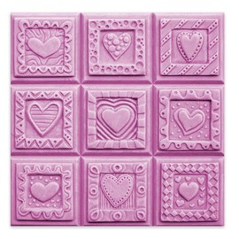 Milky Way - Crazy Hearts Soap Mold Tray - Melt and Pour - Cold Process - Clear PVC - Not Silicone - MW 50