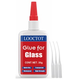 LOOCTOT 30g Glass Glue,Acrylic Adhesive,Super Instant Glue Bonding Between Glasses,Glass and Other Materials,Quick-Dry Waterproof Clear