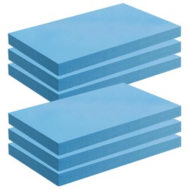 Gohytal Pack of 6 Foam Board, Hard Foam, Polystyrene Rectangles Hard Foam Board, High Density Blue Foam Plate, Foam Board, Craft Plate for Crafts, Landscape, Building, Modeling, DIY Model, 40 x 30 x 2