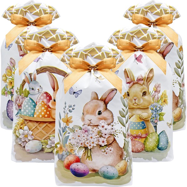 Jexila Jexila 50PCS Easter Drawstring Candy Bag Easter Treats Bags
