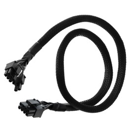 18AWG 8 Pin to 6+2 Pin GPU Power Cable, 60cm Modular Cable Compatible with Seasonic PSU FOCUS+ KM3 XP2 XP3 XM2, Black Tinned Copper Wire for Graphics Card