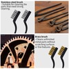 Topspeeder 24 Pieces Wire Brush Scratch Brush (Stainless Steel +