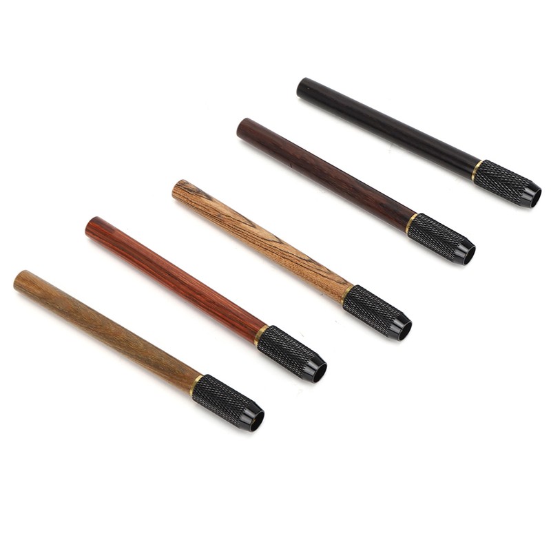 Rosewood Pencil Extender Holder Detachable Rotating Lengthener Stationery Supplies5Pcs