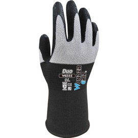 Wonder Grip WG-555 Duo - Work Gloves with Nylon Material on the Back of the Hand, Nitrile Coating for Extra Grip; Knitting Technique, Safety Gloves for Secure Grip; XL / 10