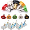 JANSAMN 5Pcs 2.5 Orifice Pressure Washer Nozzle Tips Set 4500
