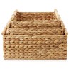 Casafield Set of 3 Water Hyacinth Rectangular Storage Baskets with
