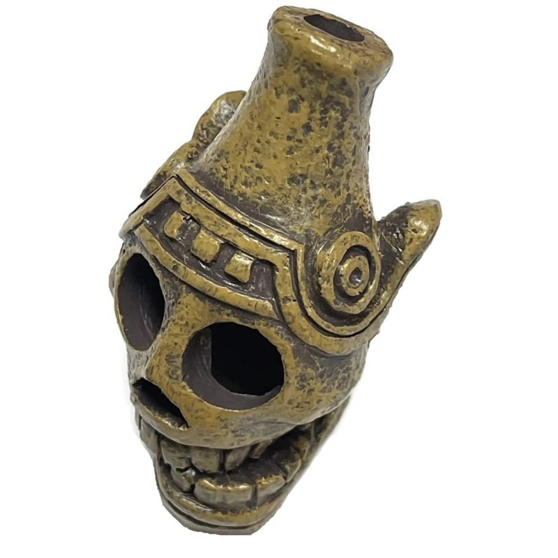 Ghostbusters Afterlife Aztec Death Skull Whistle Antique Gold Earthen Props