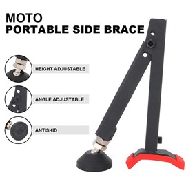 JFG RACING Motorcycle Stand Rear Motorcycle Rear Wheel Lift Stand Portable Adjustable Wheel Stand Universal for Motocross Enduro Dirt Bike Chain Cleaning Chain Lubrication Red