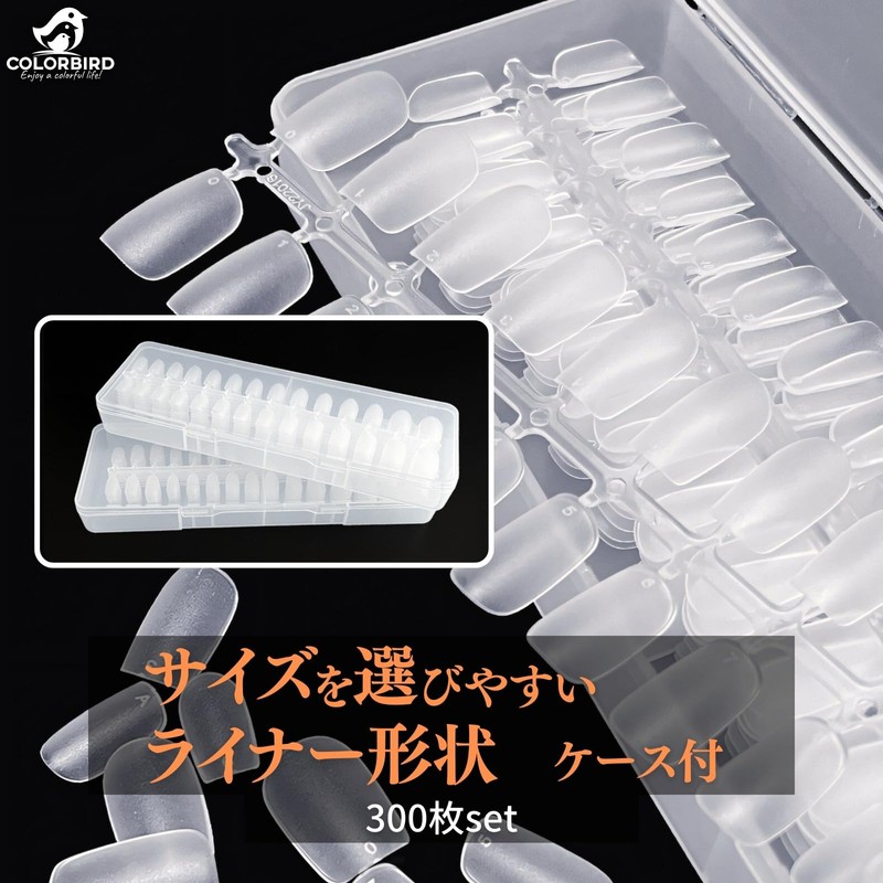 COLORBIRD Nail Tip, Ultra Thin, Short, Clear, Sanding, Natural Fit,