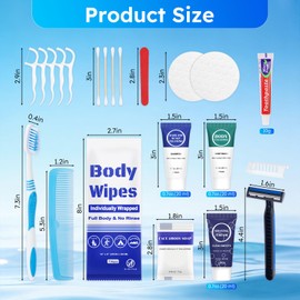 Travel Hygiene Kit Disposable Personal Men Toiletries Bulk (11-in-1, 20)
