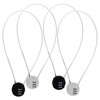 Hitefu 4PCS 3 Digit Combination Lock, Small Cable Locks Waterproof