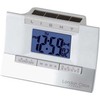 London Clock Co White Hybrid Solar LCD Alarm Clock