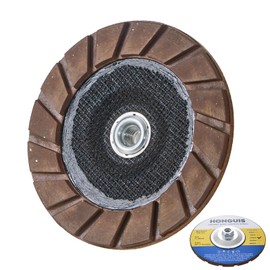HONGUIS 7 inch Transitional Concrete Grinding Wheel,5/8"-11 Arbor Ceramic Bond Cup Wheels for Concrete Smoothing Polishing,100 Grit