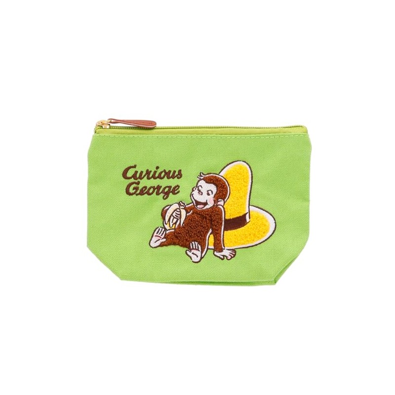 Marushin 476500700 Pouch, Curious George, Hat and Banana, Makeup, Cosmetics,