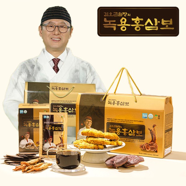 Director Kim O-Gon Deer Antler Red Ginseng Domestic 6-year-old red ginseng extract Home shopping Deer Antler Essence Kim O-Gon Deer Antler Red Ginseng 4-month supply (30 pieces x 4 boxes) / 김오곤원장 녹용홍삼보 국내산 6년근 홍삼액 홈쇼핑 녹용 진액 김오곤 녹용홍삼보 4개월분(30개입x4박스)