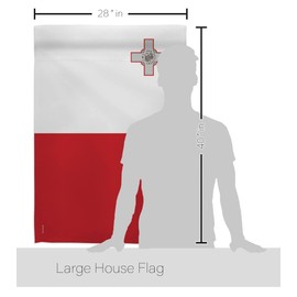 Breeze Decor H108374 Malta Decorative Vertical House Flag, 28" x 40", Multicolor