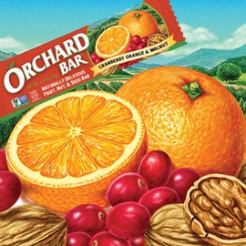 Orchard Bars - Cranberry Orange Walnut Bars - Natural Fruit and Nut Snack, Gluten-Free, Non-GMO, Vegan, Real Fruit Bar - Snack Bar for Kids, Adults - 1.4 Oz (12-Pack)