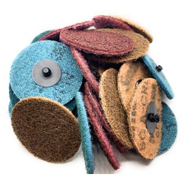 SIGNI Abrasive Non Woven Nylon Surface Conditioning Disc R-Type Quick Change Disc (Assorted Grits, 3 inch)