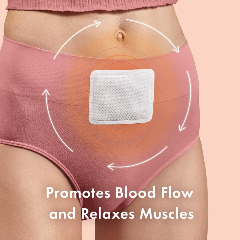 Rael Herbal Heating Patches - Period Cramps, Ultra Thin Design,