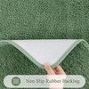SHACOS Sage Green 5 Pieces Bathroom Rugs Set with Toilet