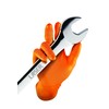 Connect 37301 Grippaz Large Orange Nitrile Gloves Box 50pc/25 Pairs