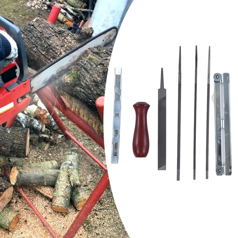 8Pcs Chainsaw Sharpener File Chain Saw Teeth Sharpening Tool Set