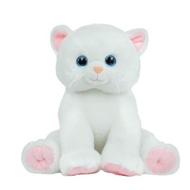 The Bear Factory Stuffed Animals - Opal The White Cat Plush - 16 Inch Stuffed Animal