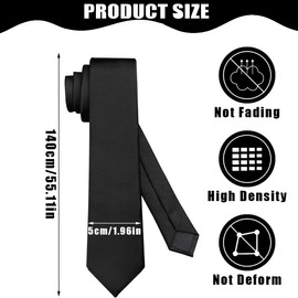 IKOPFLN 1 Piece Black Tie Men's Tie Elegant Business Tie Suitable for Office Wedding Work Party, multicoloured