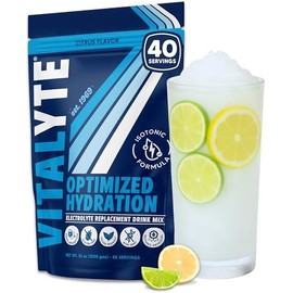 Vitalyte - Mezcla de bebidas en polvo para electrolitos naturales, sin gluten, 40 2 tazas por contenedor, cítrico (Cool Citrus)                       