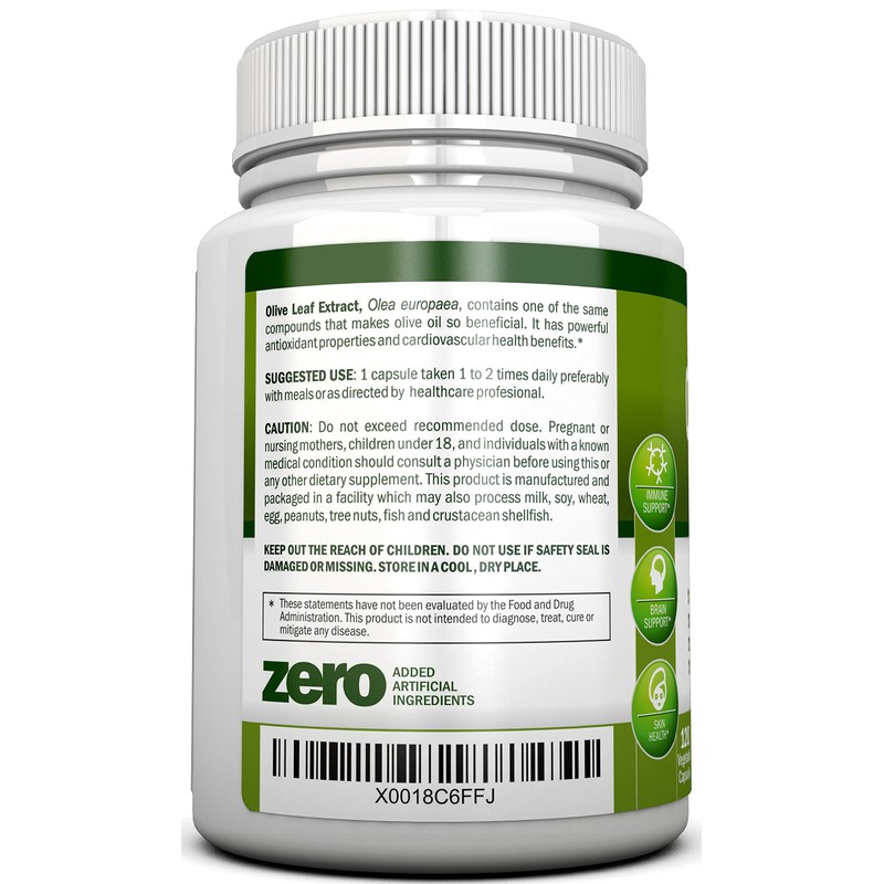 NutriONN Olive Leaf Extract - 750 Mg - 120 Capsules