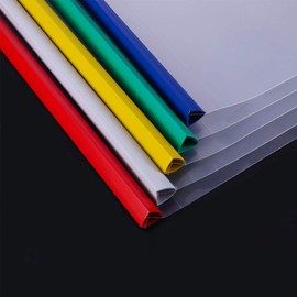 LILOVE 10pcs A4 Clear Clip Bar Files Report Project Presentation Slide Binder Folders