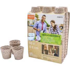 Siena Garden 96 Organic Cultivation Pots Diameter 6 cm Round Diameter 6 cm Round