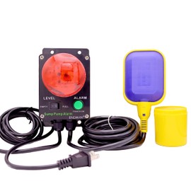 Sump Pump Alarm High Water Septic Tank Alarm High/ Low Water Alarm Ideal for Sump System with 110dB Loud and LED Indicator, Indoor/Outdoor