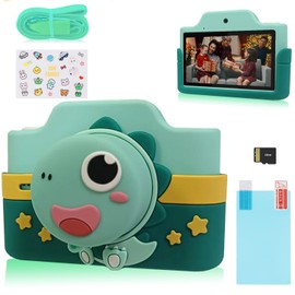 Children's Dinosaur Camera, 3.0 Inch Touchscreen Children's Camera, 48MP 1080P Digital Camera Children, WiFi & USB Camera Children with 32 GB, Gifts for 3 4 5 6 8 7 9 10 11 12 Years Boys and Girls