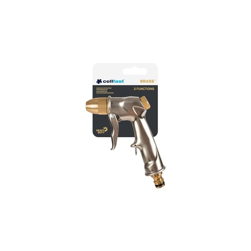 Cellfast Hand Sprinkler BRASS™, Made of Brass, Non-gradual Regulation, Delicate